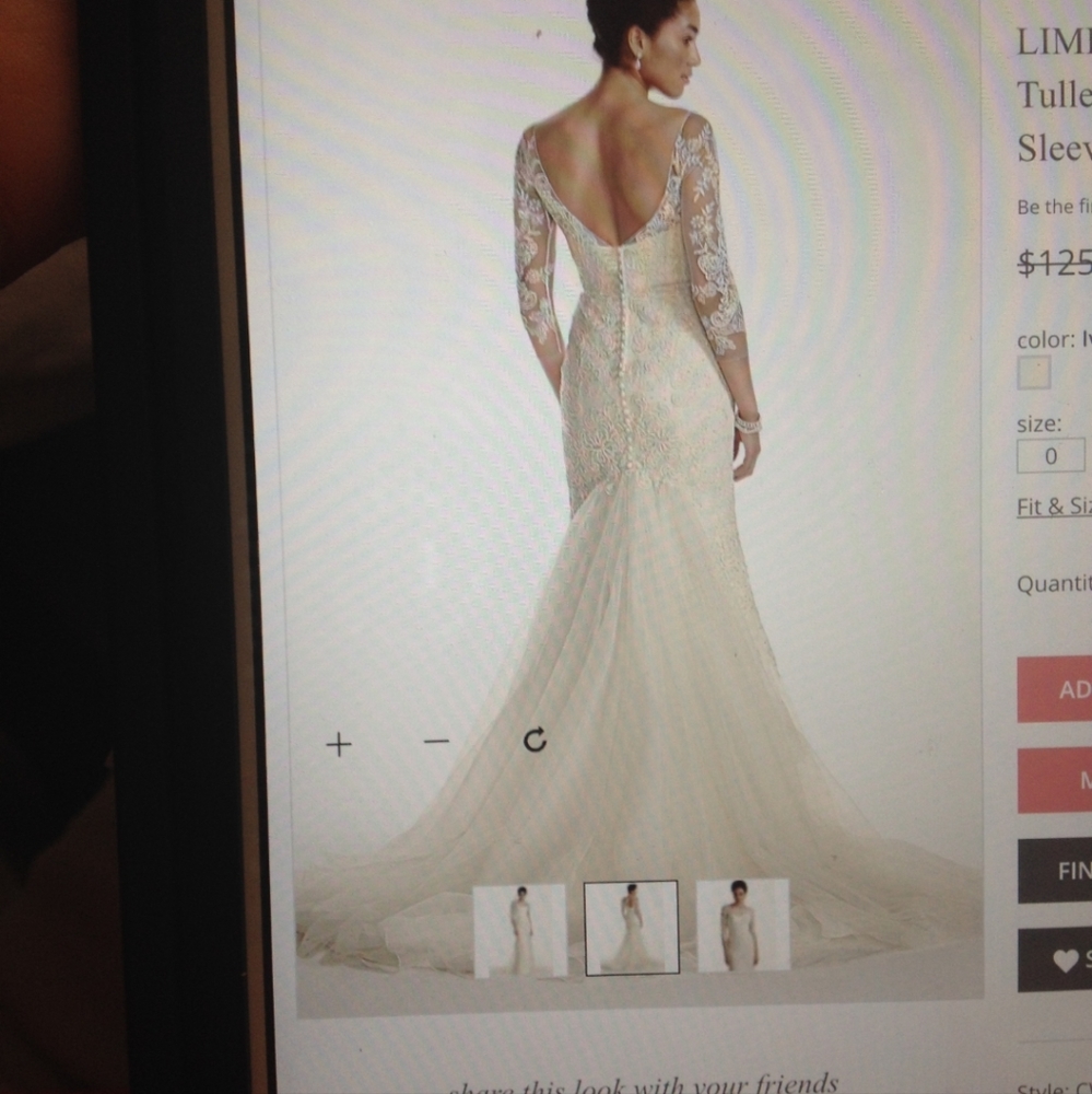Oleg Cassini limited edition cream/off white wedding dress, able to bussle